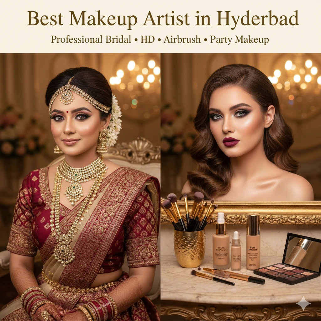 best bridal makeup artist in Hyderabad near me HD airbrush wedding makeup