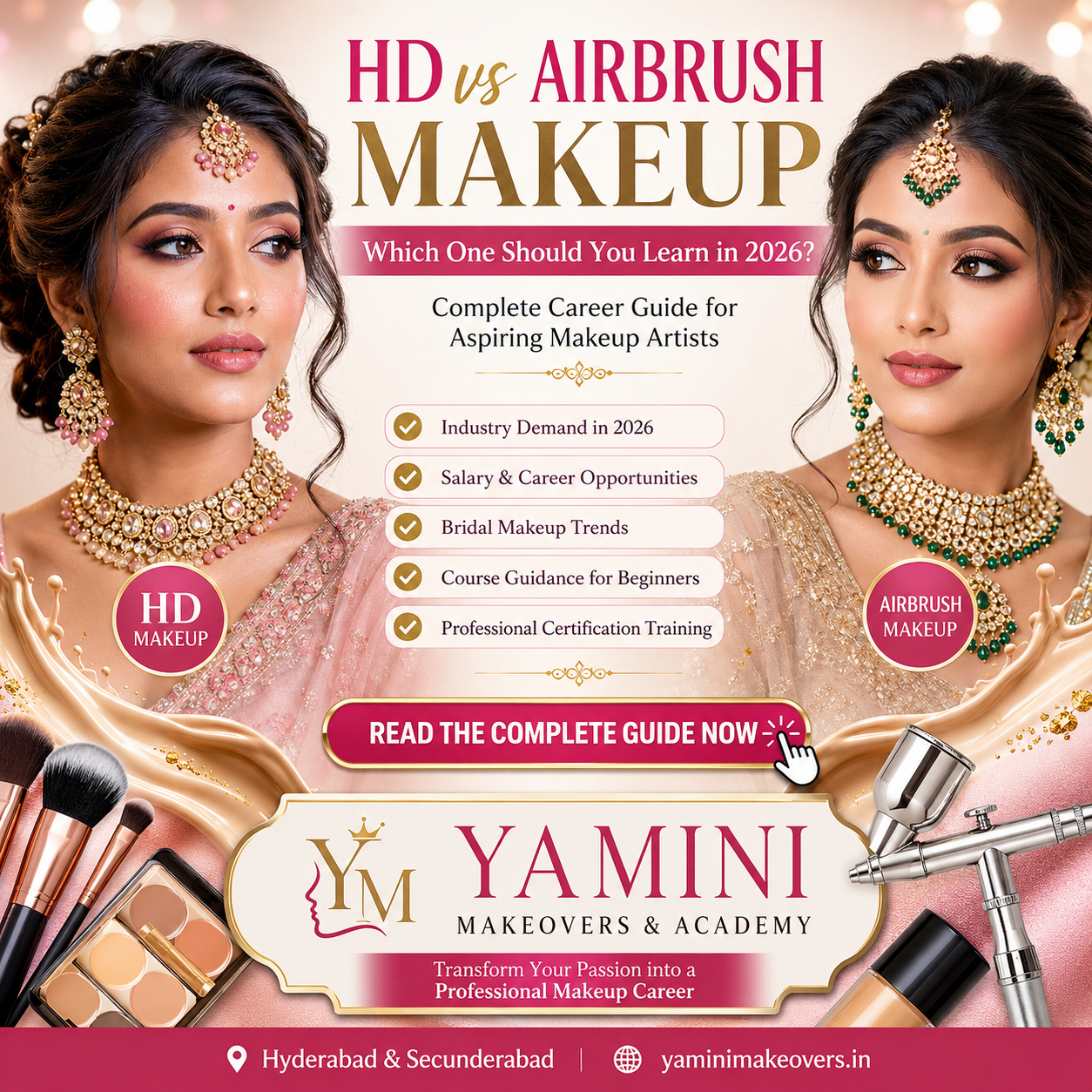 Airbrush vs HD Makeup Masterclass Video