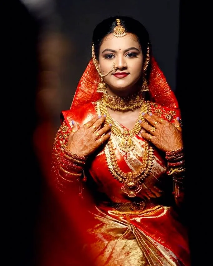 South Indian bridal makeup HD look Hyderabad soft glam wedding makeup artist