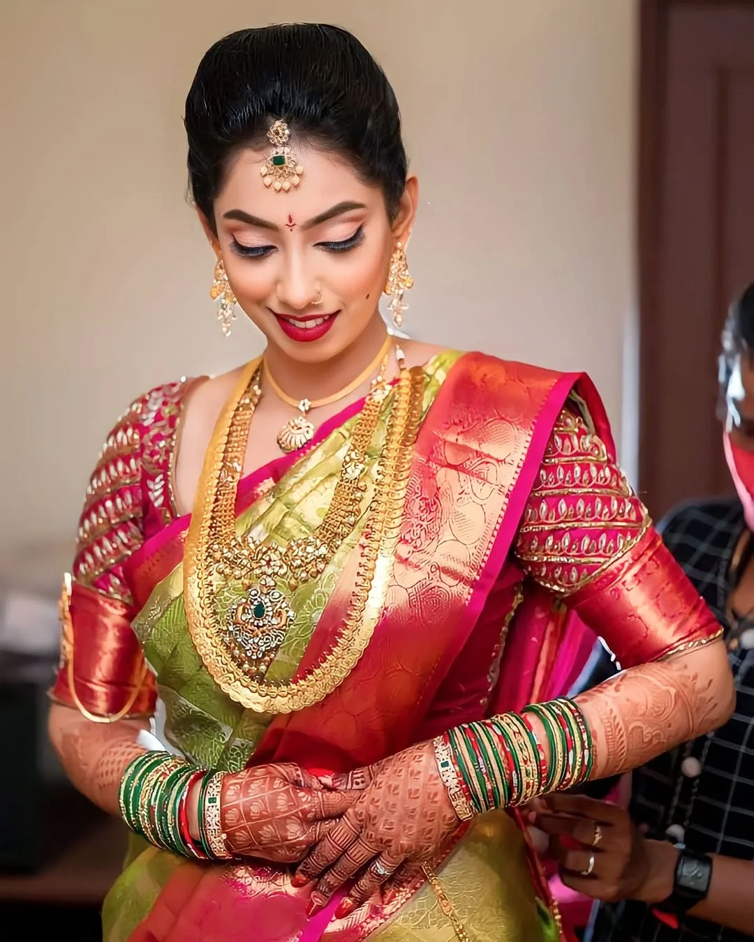 bridal photoshoot makeup Hyderabad cinematic HD glam studio lighting look